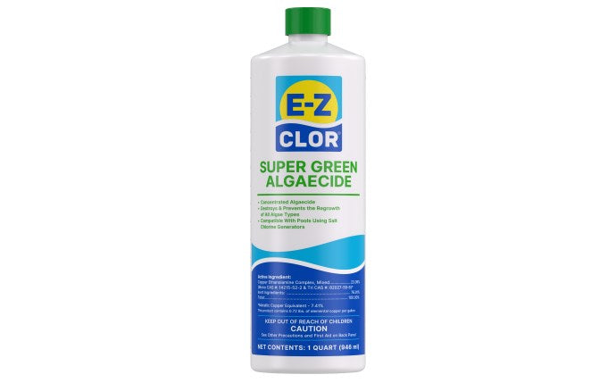 E-Z Clor 47247680 1 QT Super Green Algaecide Bottle