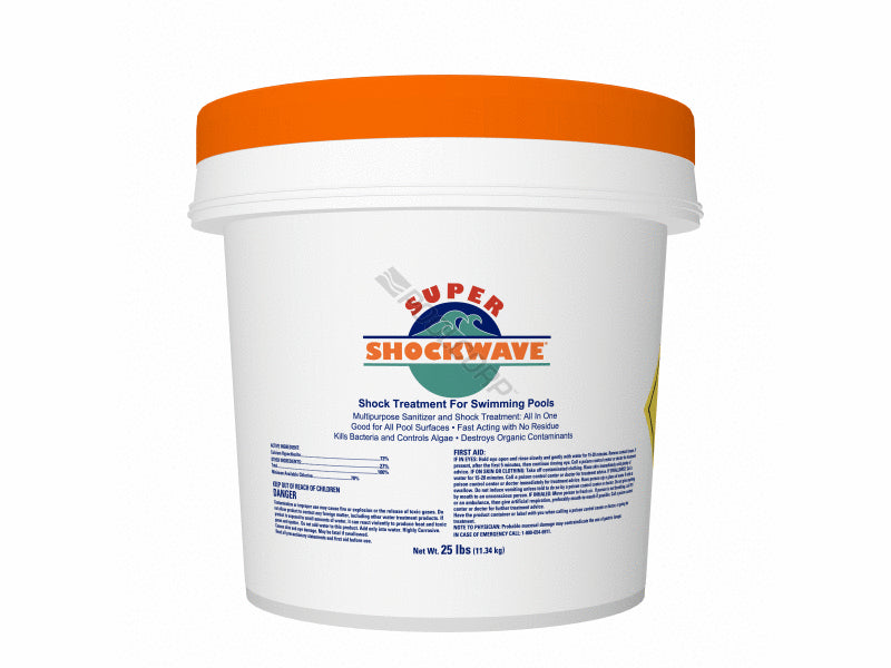 Super shockwave 25246 73% cal hypo pool and spa shock 25lb bucket